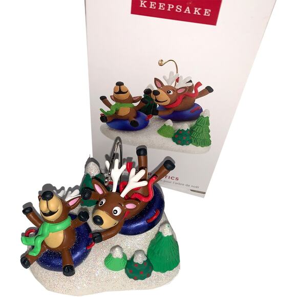 Hallmark Keepsake REINDEER ANTICS Christmas Tree Ornament 2023 Collectible NIB - Picture 2 of 10